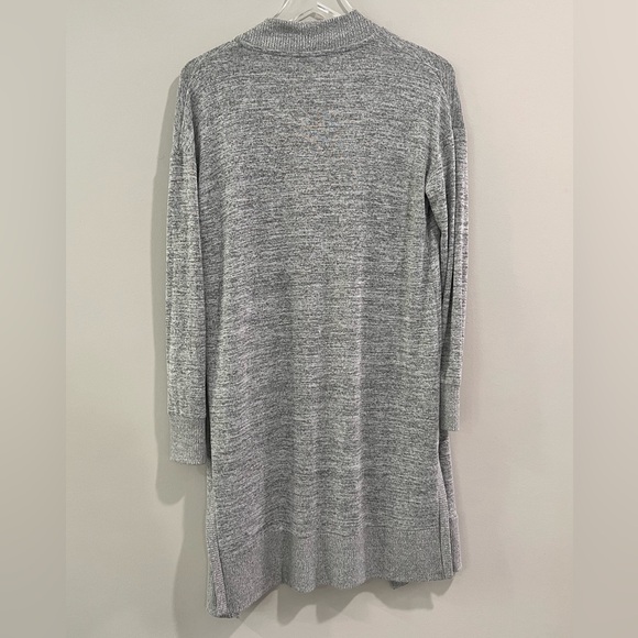 GAP Softspun Long Cardigan in Light Grey Marled Size XS - Picture 7 of 9
